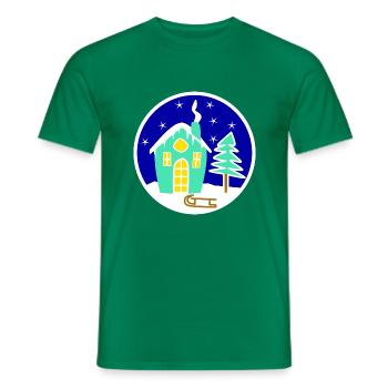 Winterlandschaft - Männer T-Shirt - Kelly Green - Vorne - AI Model Male 178 dark (178cm)