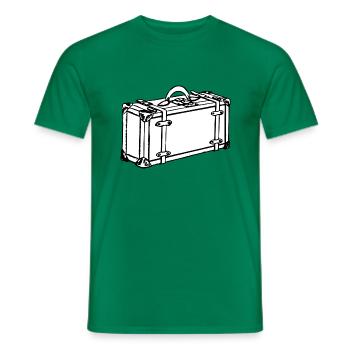 backpack suitcase backpack bag briefcase121 - Men's T-Shirt - kelly green - Front - AI Model Male 178 dark (178cm)