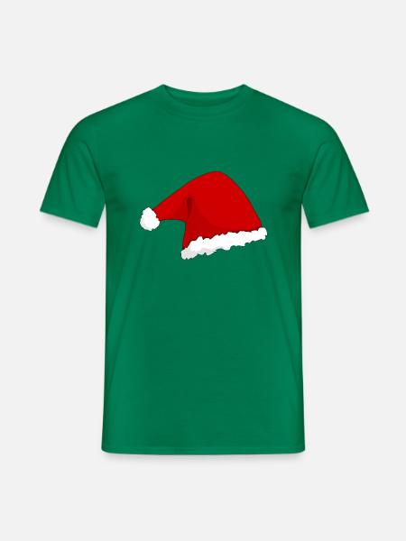 Weihnachtsmütze Weihnachten Nikolaus - Männer T-Shirt - Kelly Green