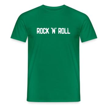 rock n roll music - Men's T-Shirt - kelly green - Front - AI Model Male 178 dark (178cm)