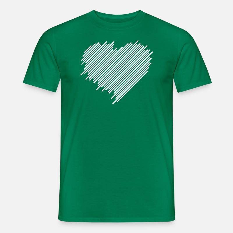 Herz - Männer T-Shirt - Kelly Green