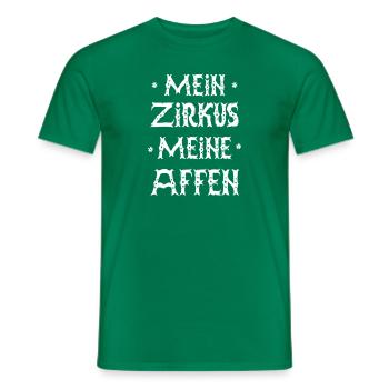 Mein Zirkus Meine Affen - Mama Papa Familen Zirkus - Männer T-Shirt - Kelly Green - Vorne - AI Model Male 178 dark (178cm)