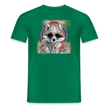 Raton laveur épique - T-shirt homme - vert - Devant - AI Model Male 178 dark (178cm)