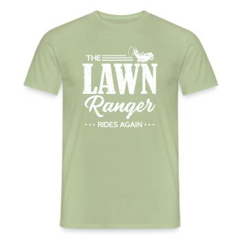 LawnRanger Rides again lawn guard drives again - Men's T-Shirt - sage - Front - AI Model Male 178 light (178cm)