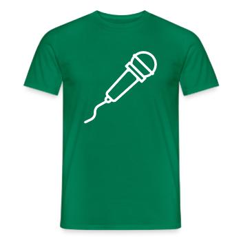 microphone - Men's T-Shirt - kelly green - Front - AI Model Male 178 dark (178cm)