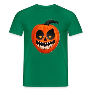 Halloween Kürbislaterne - Männer T-Shirt - Kelly Green - Vorne - AI Model Male 178 dark (178cm)