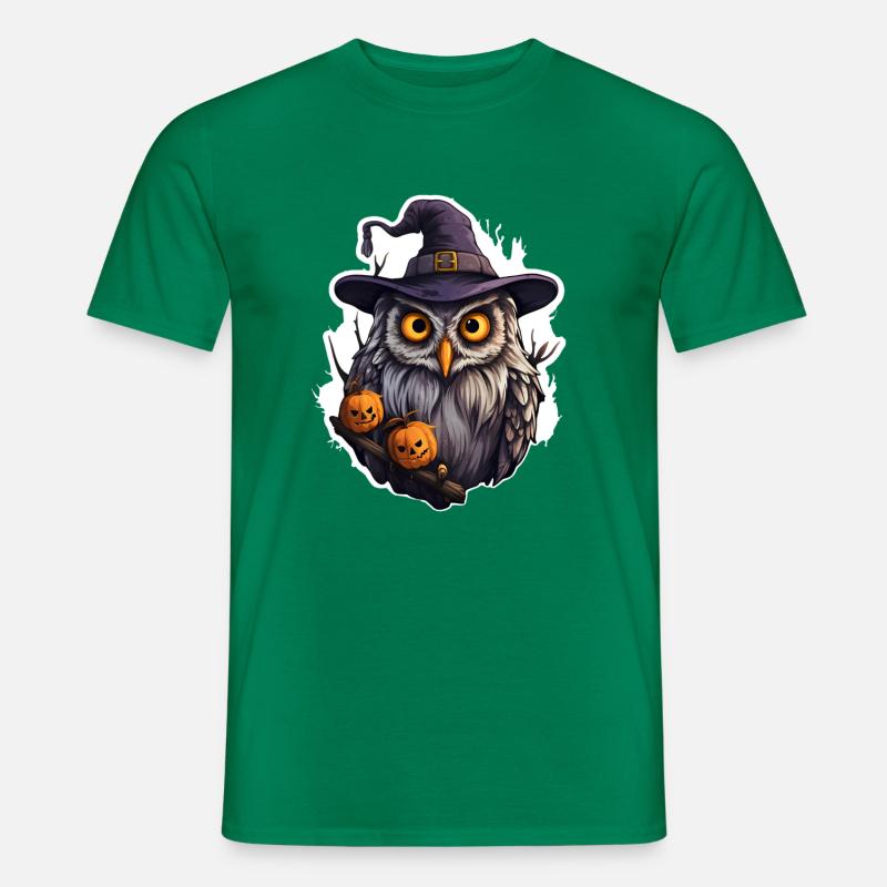 Halloween Eule - Männer T-Shirt - Kelly Green