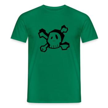 Funny skull - T-shirt homme - vert - Devant - AI Model Male 178 dark (178cm)