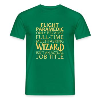 Flight Paramedic Wizard Luftrettung - Männer T-Shirt - Kelly Green - Vorne - AI Model Male 178 dark (178cm)