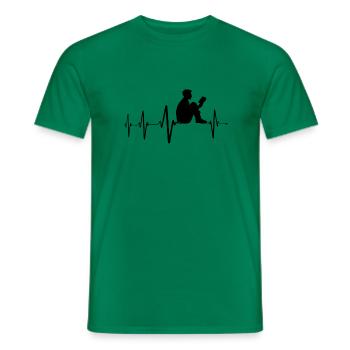 Reading, reading, gift for bookworms - Men's T-Shirt - kelly green - Front - AI Model Male 178 dark (178cm)