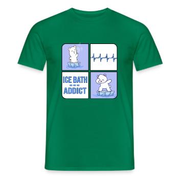 eisbader winterbader eisbär icebath addict - T-shirt homme - vert - Devant - AI Model Male 178 dark (178cm)