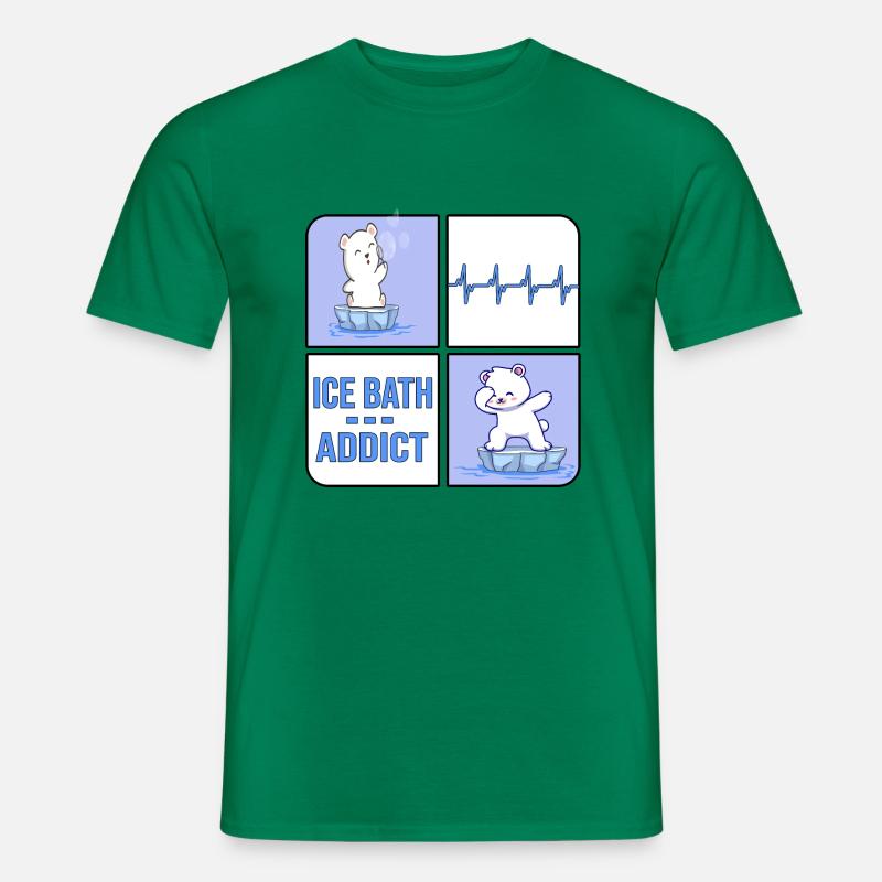 eisbader winterbader eisbär icebath addict - Männer T-Shirt - Kelly Green