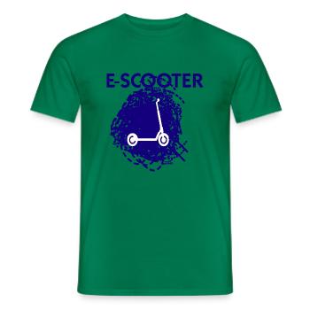 E-Scooter Roller Scooter - T-shirt homme - vert - Devant - AI Model Male 178 dark (178cm)