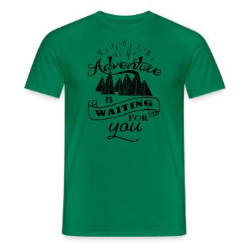 Be adventurous! - Men's T-Shirt - kelly green - Front - AI Model Male 178 dark (178cm)