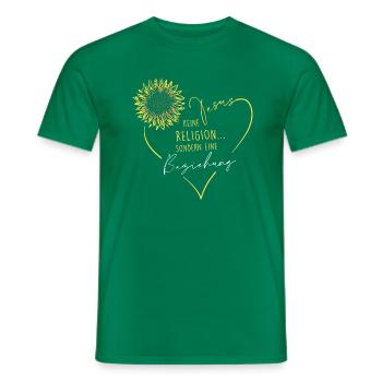 Relation de jésus - T-shirt homme - vert - Devant - AI Model Male 178 dark (178cm)