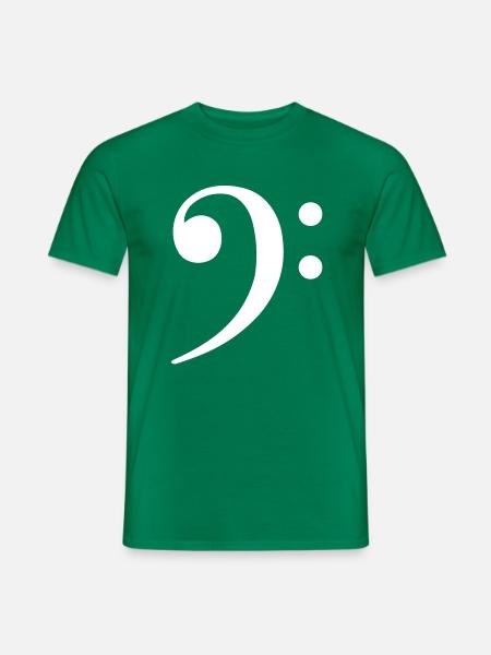 Bassschlüssel Musik Bass - Männer T-Shirt - Kelly Green