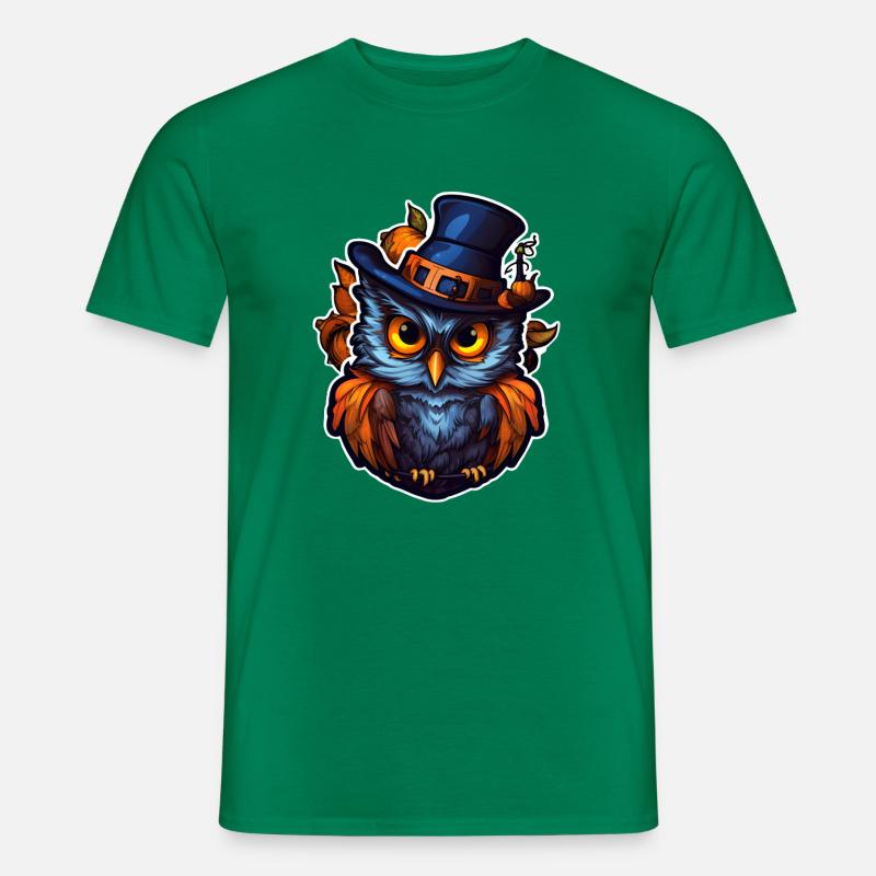 Halloween Eule - Männer T-Shirt - Kelly Green