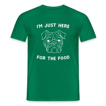 I'm Just Here For The Food Dog - Men's T-Shirt - kelly green - Front - AI Model Male 178 dark (178cm)