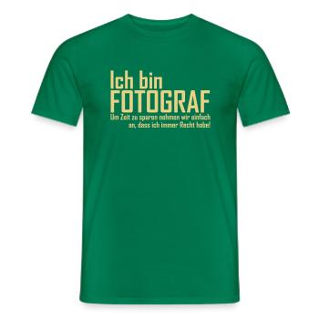 Fotograf Sprüche - Männer T-Shirt - Kelly Green - Vorne - AI Model Male 178 dark (178cm)