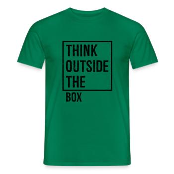 think outside the box - Men's T-Shirt - kelly green - Front - AI Model Male 178 dark (178cm)