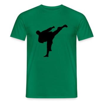 karatae_kaempfer3 - Männer T-Shirt - Kelly Green - Vorne - AI Model Male 178 dark (178cm)