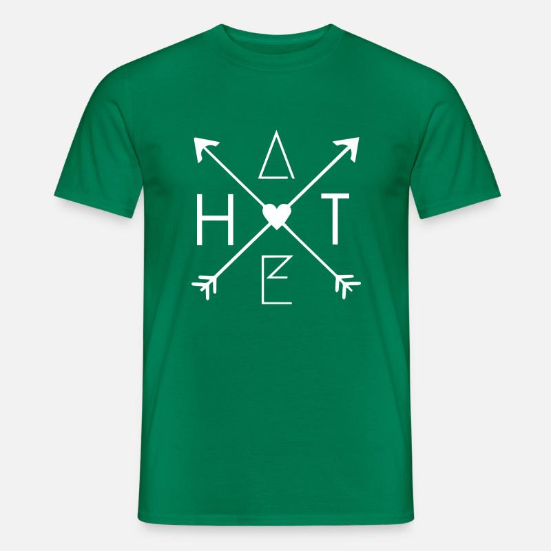 Hate Love - Männer T-Shirt - Kelly Green