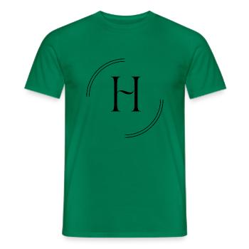 Buchstabe H - Männer T-Shirt - Kelly Green - Vorne - AI Model Male 178 dark (178cm)