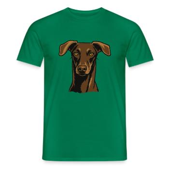 Stolzer Windhund – Edler Blick - Männer T-Shirt - Kelly Green - Vorne - AI Model Male 178 dark (178cm)