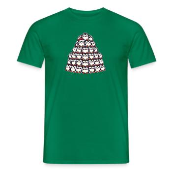 Pinguin Weihnachten Weihnachtsbaum Tannenbaum - Männer T-Shirt - Kelly Green - Vorne - AI Model Male 178 dark (178cm)