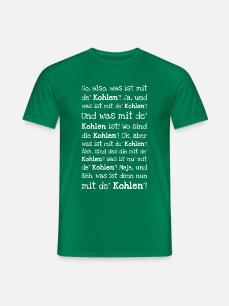 Wo sind die Kohlen? - Männer T-Shirt - Kelly Green