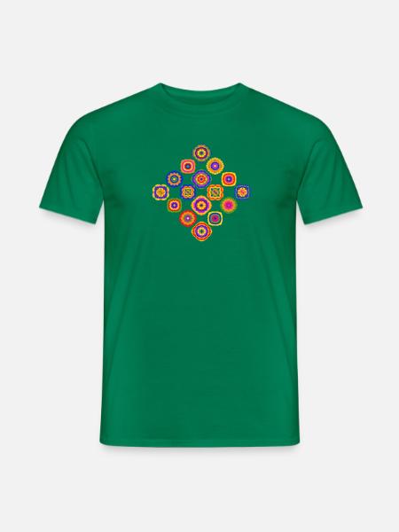 70er Jahre Raute - Männer T-Shirt - Kelly Green