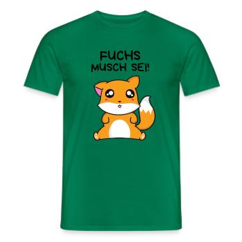 Fuchs musch sei | Spruch schwäbisch lustig - Männer T-Shirt - Kelly Green - Vorne - AI Model Male 178 dark (178cm)