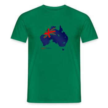australie F - T-shirt homme - vert - Devant - AI Model Male 178 dark (178cm)