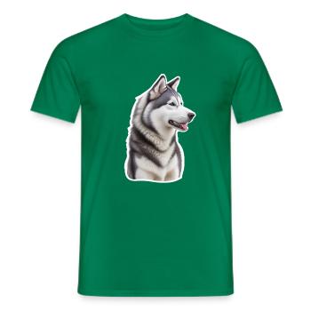 Husky - Men's T-Shirt - kelly green - Front - AI Model Male 178 dark (178cm)