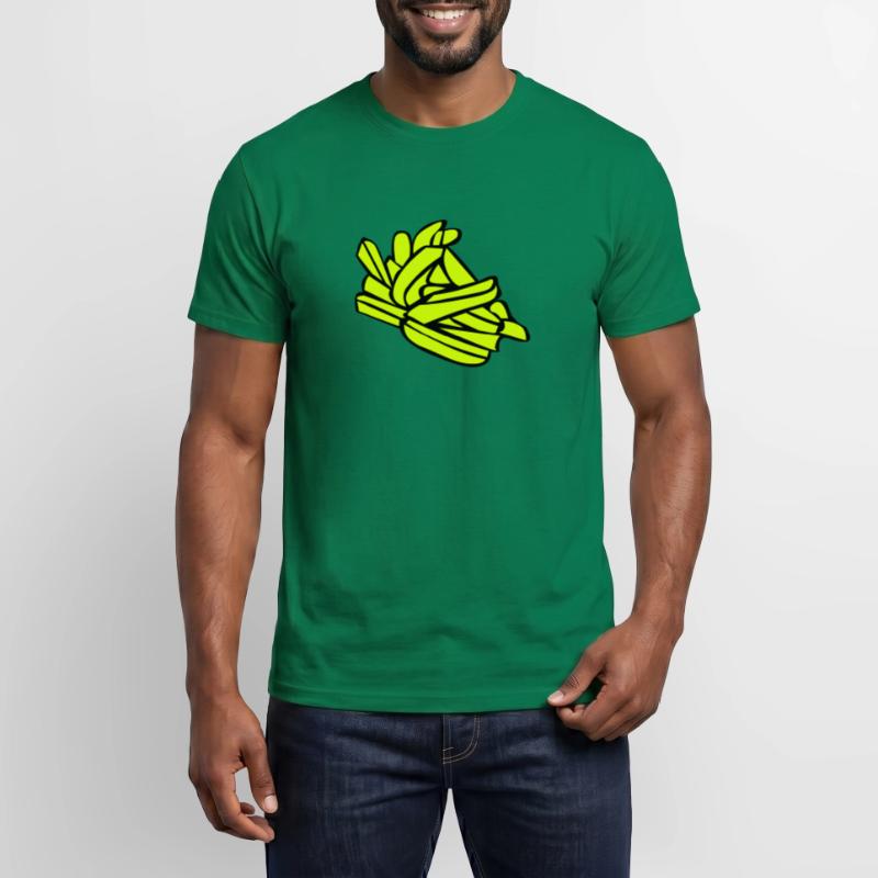 Pommes frites oder Chips Männer T-Shirt