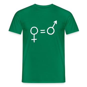 T-shirt Symboles sexes égaux homme-femme blanc - T-shirt homme - vert - Devant - AI Model Male 178 dark (178cm)