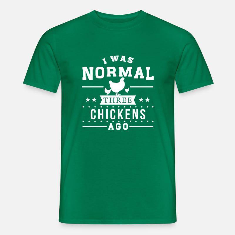 I Was Normal Three Chicke - Männer T-Shirt - Kelly Green
