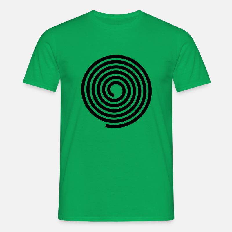 Spirals pattern vector template - Men's T-Shirt - kelly green
