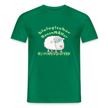 Schaf = biologischer Rasenmäher - Männer T-Shirt - Kelly Green - Vorne - AI Model Male 178 dark (178cm)