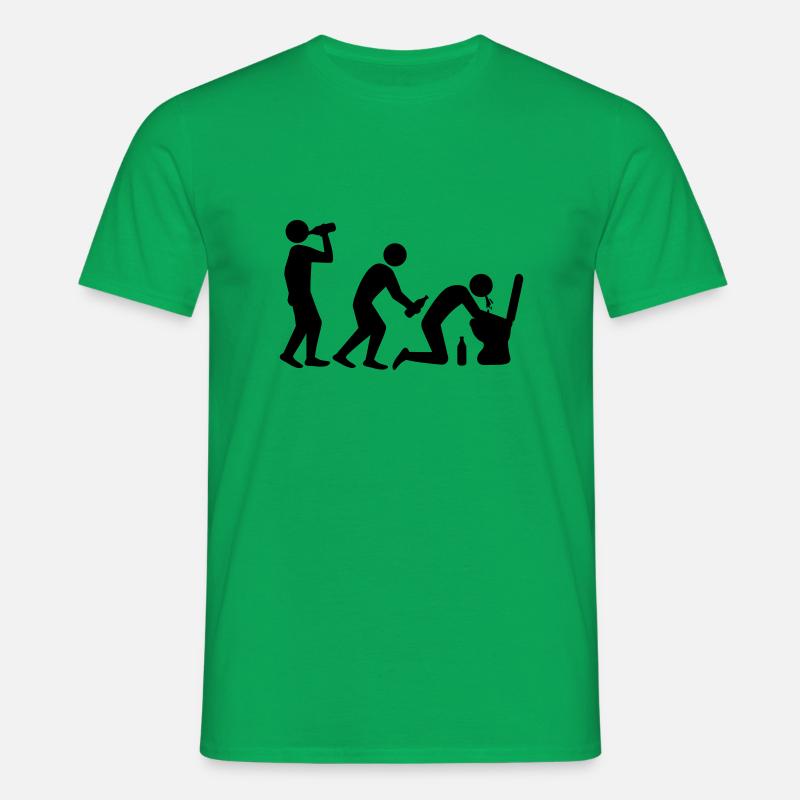 Drunken Evolution - T-shirt Homme - vert