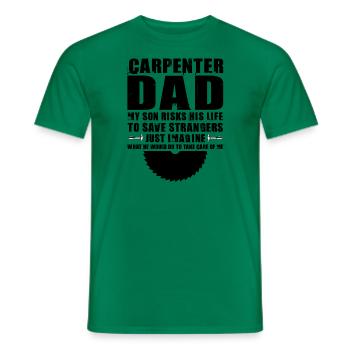 Zimmermann Vader Zoon Zimmermann Vader Familie - Heren T-shirt - kelly groen - Voor - AI Model Male 178 dark (178cm)