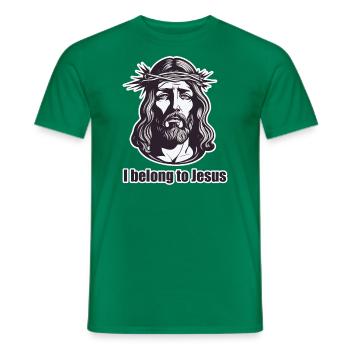 I belong to Jesus Proverbs Proverbs - Men's T-Shirt - kelly green - Front - AI Model Male 178 dark (178cm)