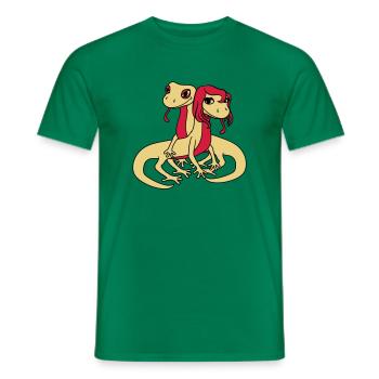 paar paerchen liebe 2 freunde verliebt frau weibli - Männer T-Shirt - Kelly Green - Vorne - AI Model Male 178 dark (178cm)