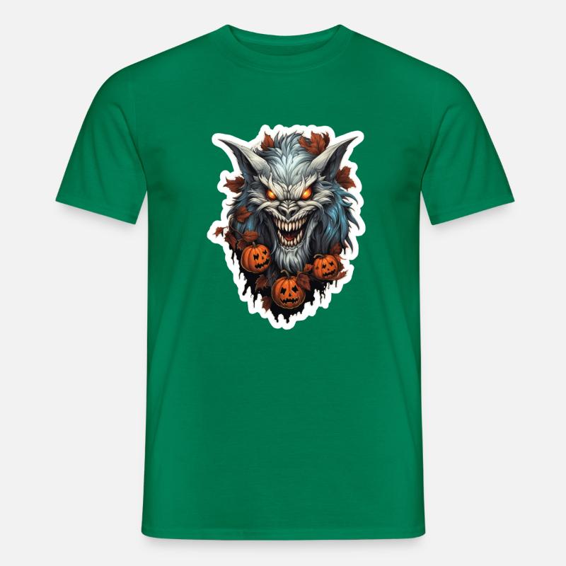 Werwolf Halloween - Männer T-Shirt - Kelly Green