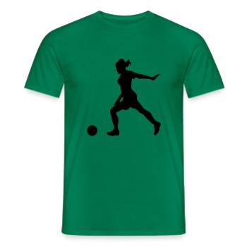 Women's football - Men's T-Shirt - kelly green - Front - AI Model Male 178 dark (178cm)