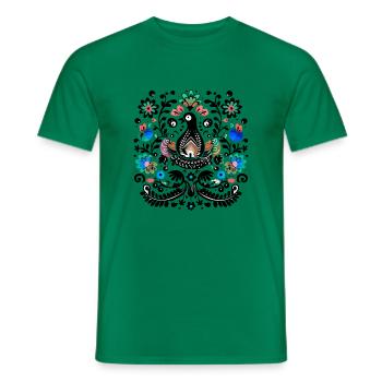 L'oiseau vintage noir - T-shirt homme - vert - Devant - AI Model Male 178 dark (178cm)
