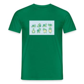 TurtleYoga SET - Männer T-Shirt - Kelly Green - Vorne - AI Model Male 178 dark (178cm)