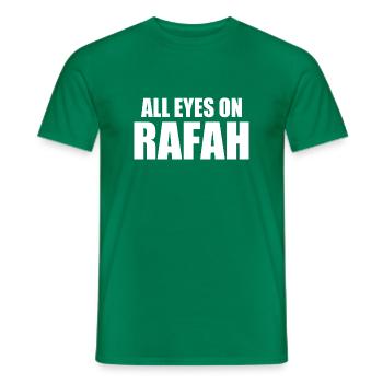 all eyes on rafah - T-shirt homme - vert - Devant - AI Model Male 178 dark (178cm)
