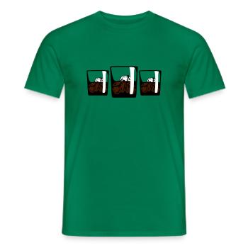 3 Drinks - Männer T-Shirt - Kelly Green - Vorne - AI Model Male 178 dark (178cm)