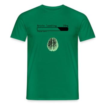 Brain Loading - Men's T-Shirt - kelly green - Front - AI Model Male 178 dark (178cm)